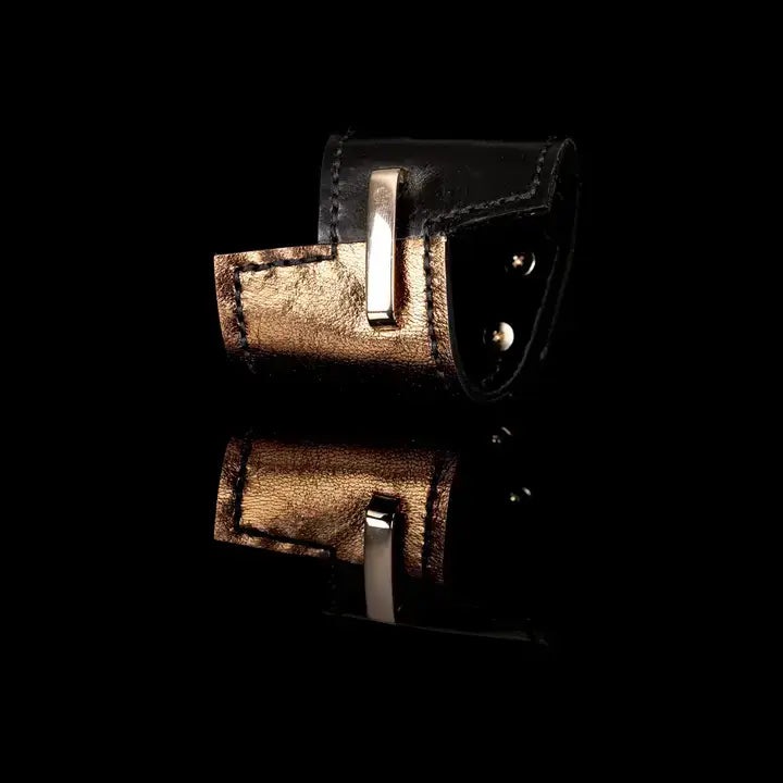 Modern Luxe Leather Cuff Metallic Bronze & Black