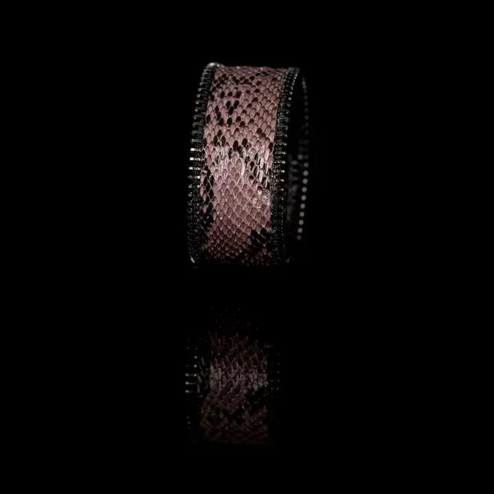 The Blush Venom Pink Python Leather Cuff