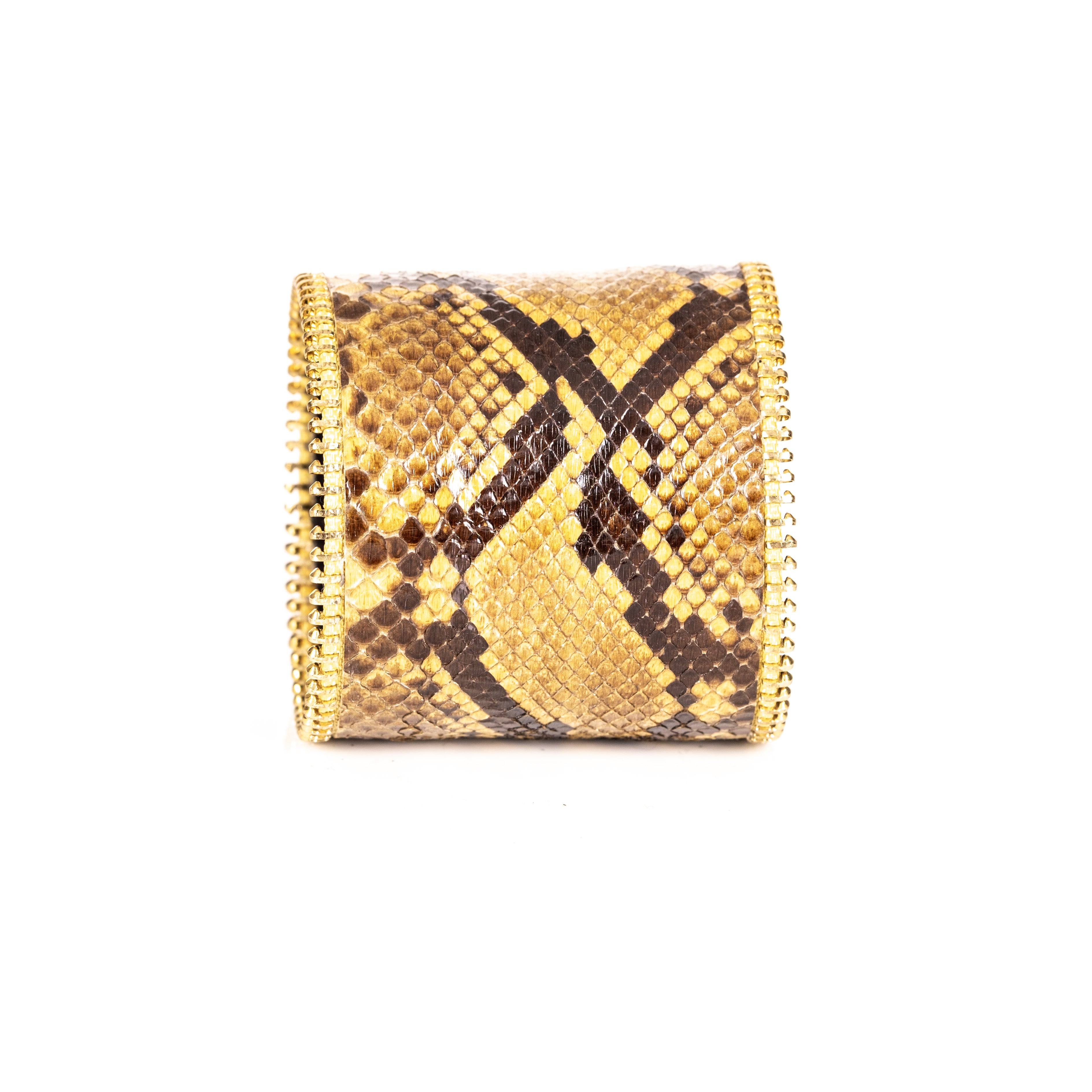 The Golden Mirage Python Leather Cuff
