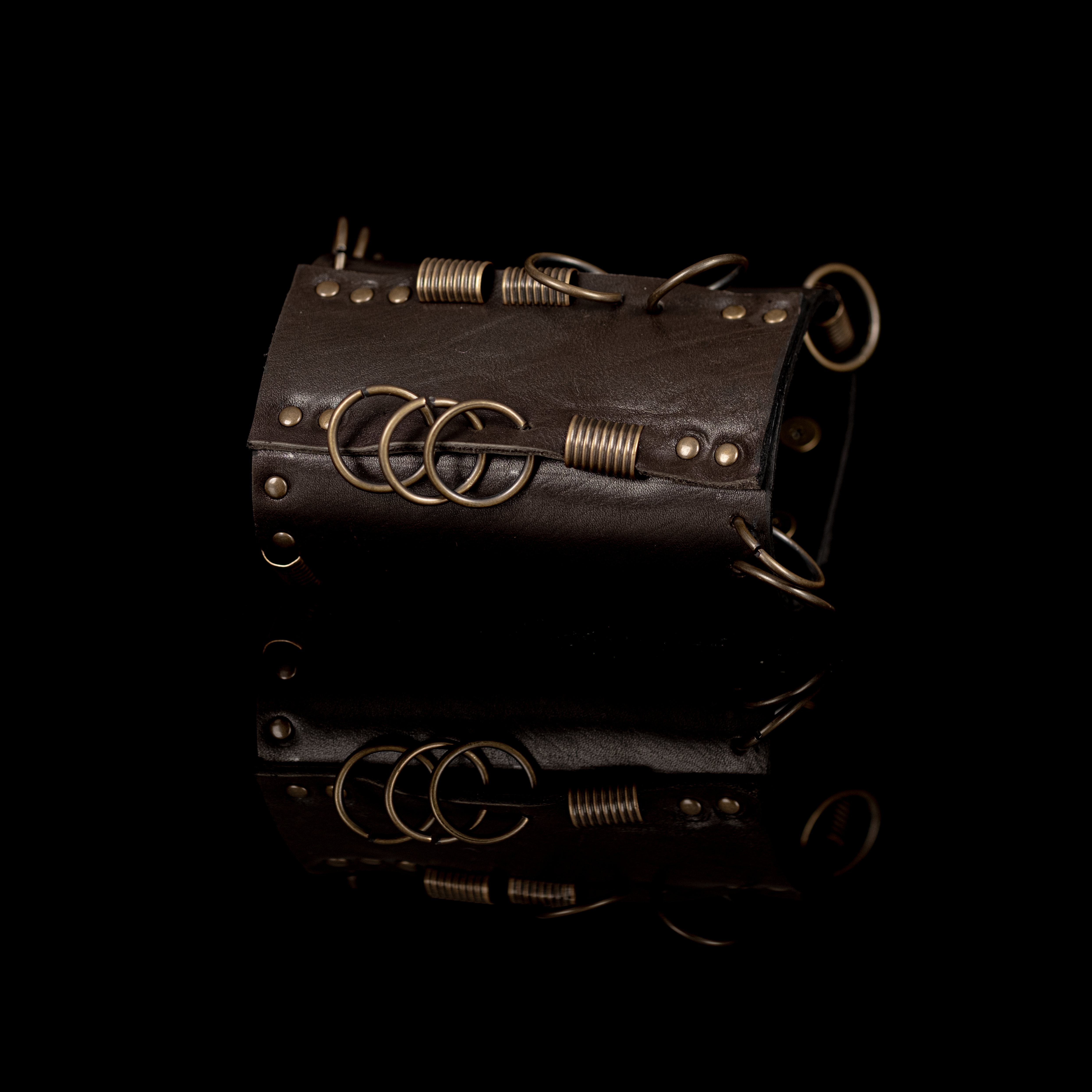 Rebel Rings Leather Cuff Handmade Wide Bracelet