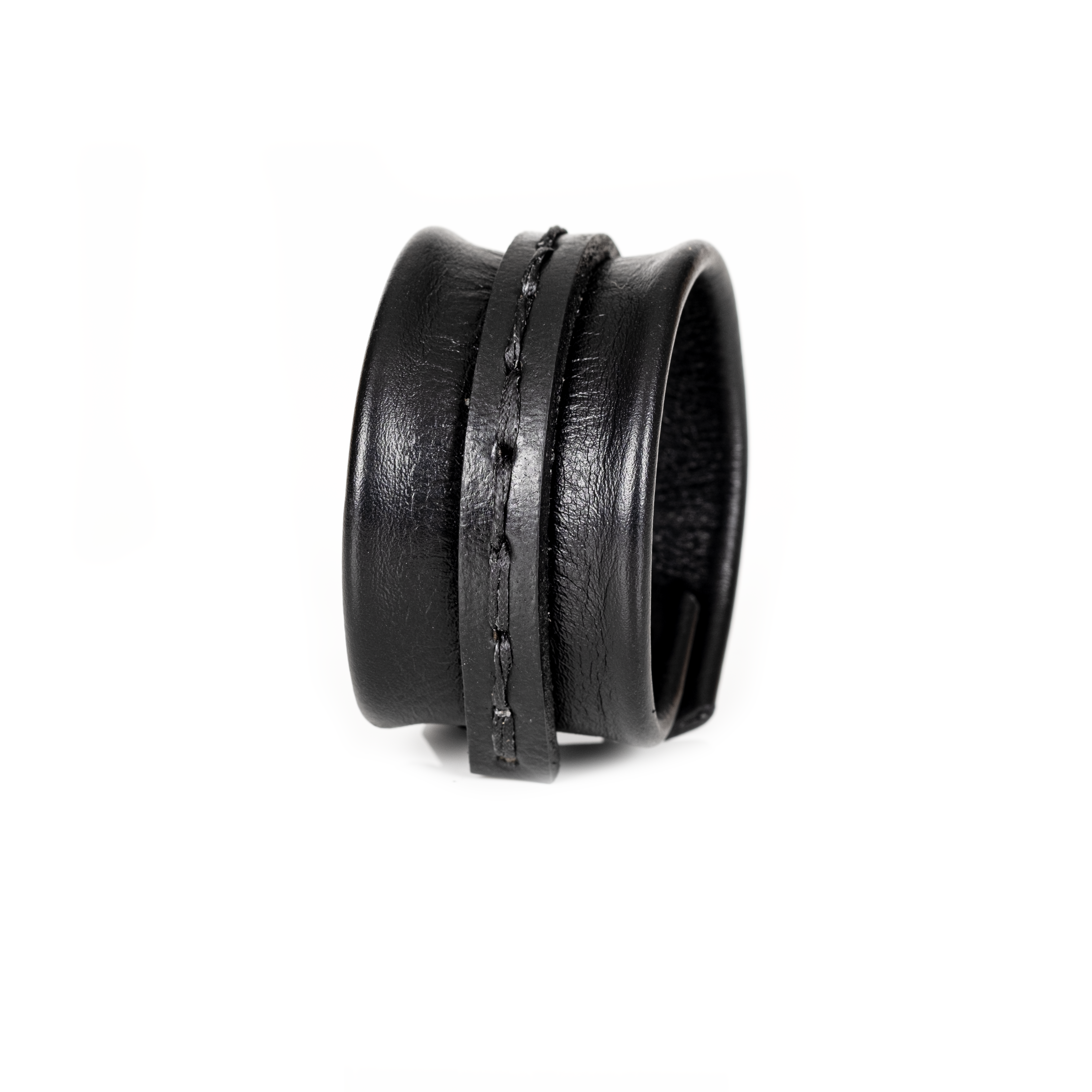 Men’s Black Padded Leather Cuff