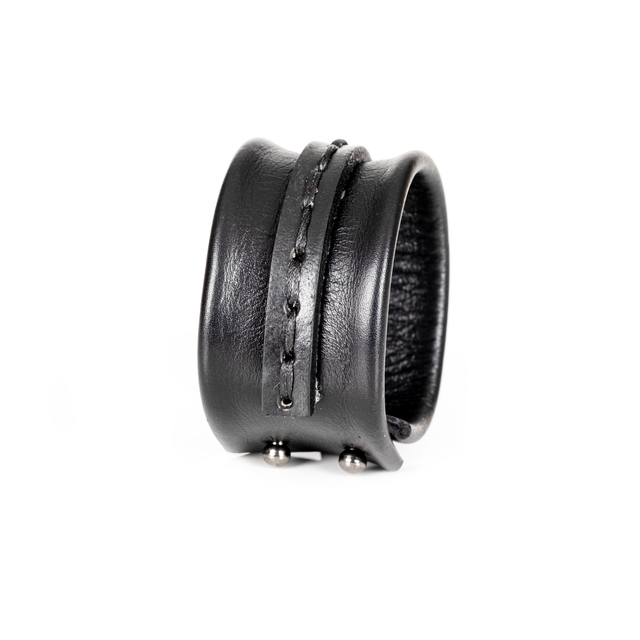 Men’s Black Padded Leather Cuff