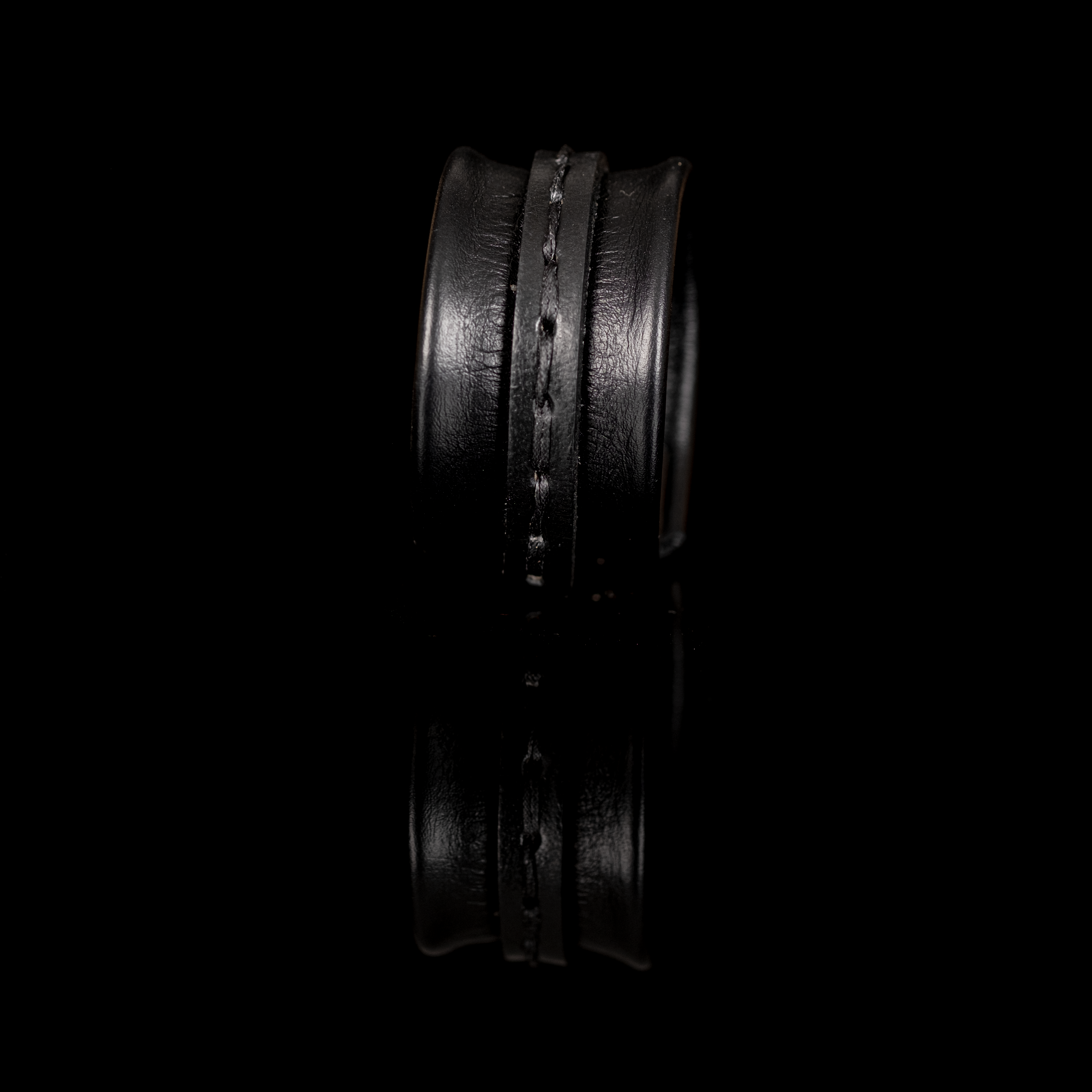 Men’s Black Padded Leather Cuff