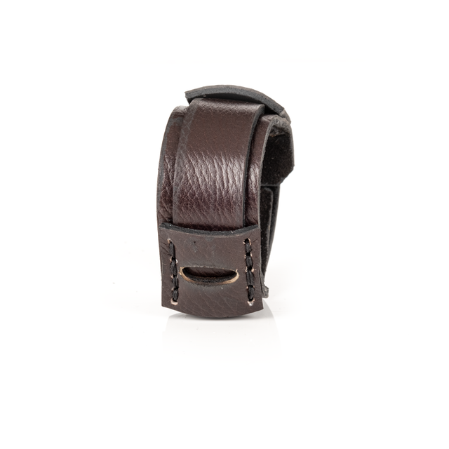 Nomad Leather Cuff Handcrafted Dark Brown Men’s Bracelet