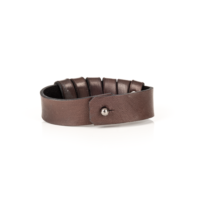 The Vanguard Leather Cuff Handcrafted Men’s Bracelet