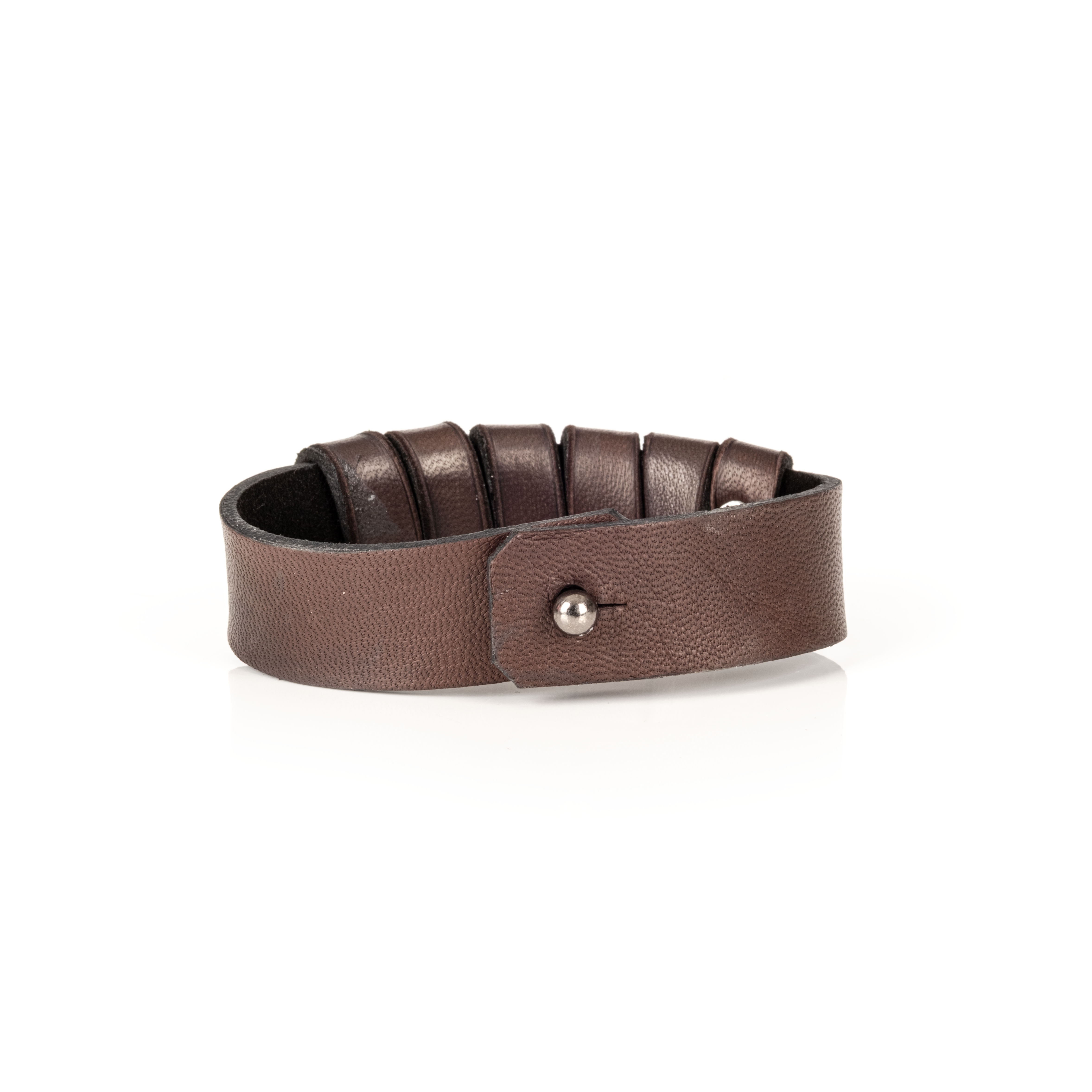 The Vanguard Leather Cuff Handcrafted Men’s Bracelet