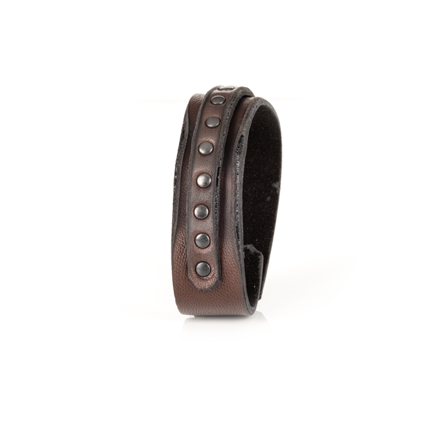 The Rebel Stud Leather Cuff Handcrafted Men’s Bracelet