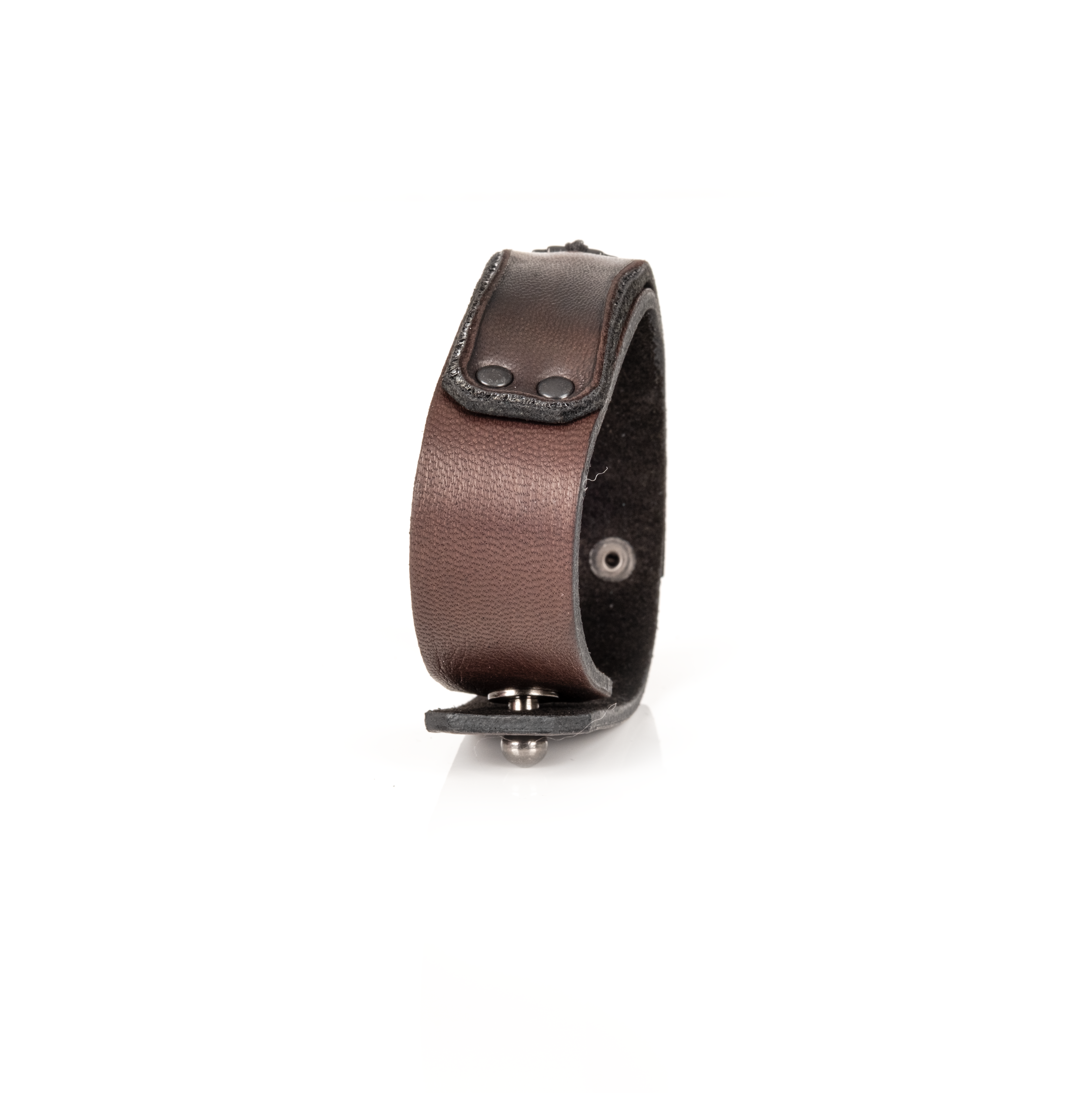 The Razor Edge Leather Cuff Handcrafted Men’s Bracelet