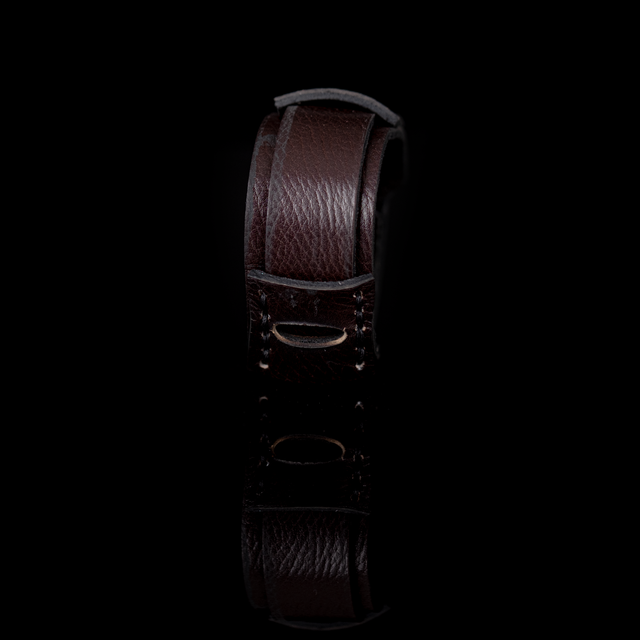 Nomad Leather Cuff Handcrafted Dark Brown Men’s Bracelet