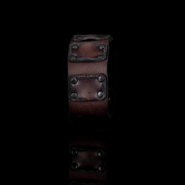 The Ironhide Leather Cuff Handcrafted Men’s Bracelet