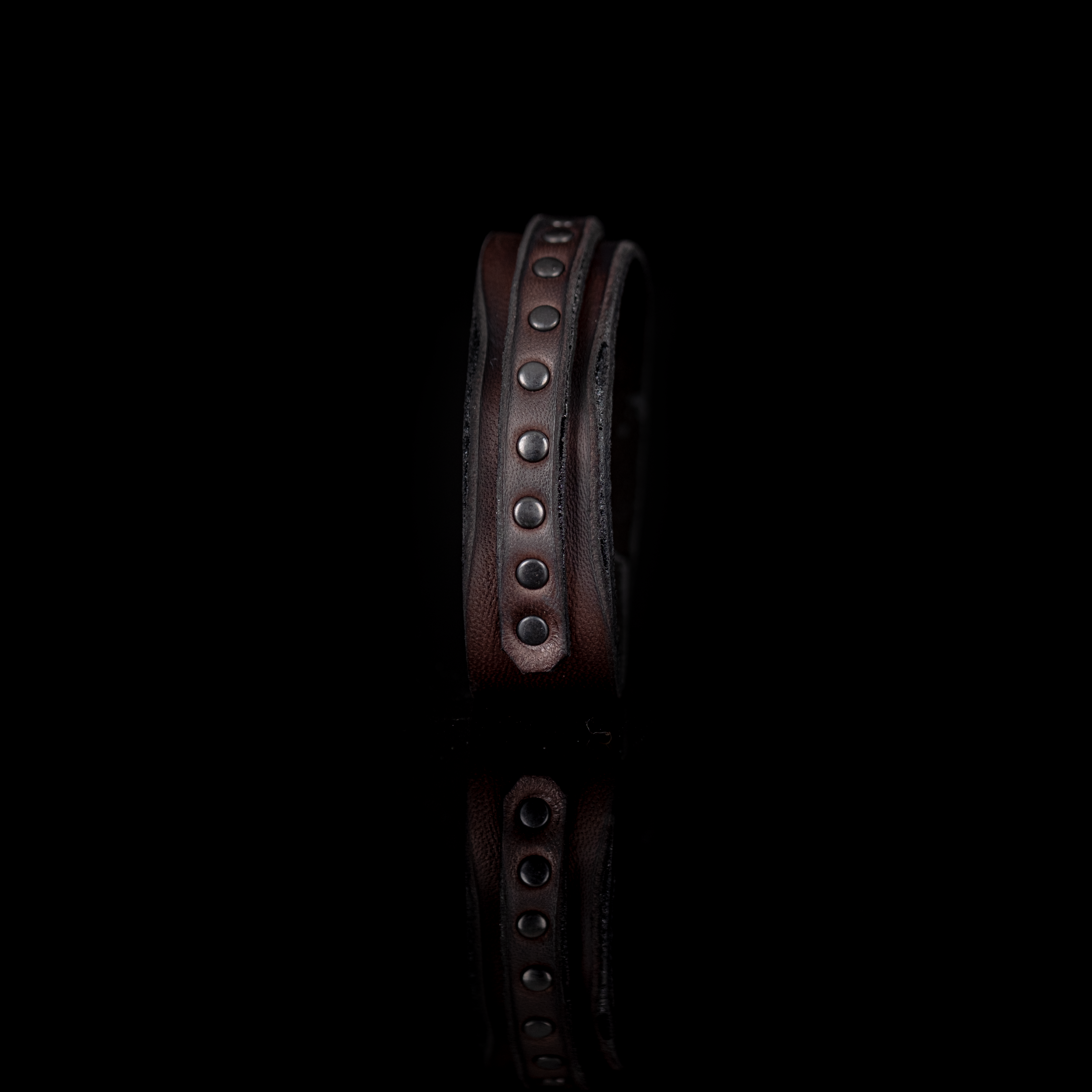 The Rebel Stud Leather Cuff Handcrafted Men’s Bracelet