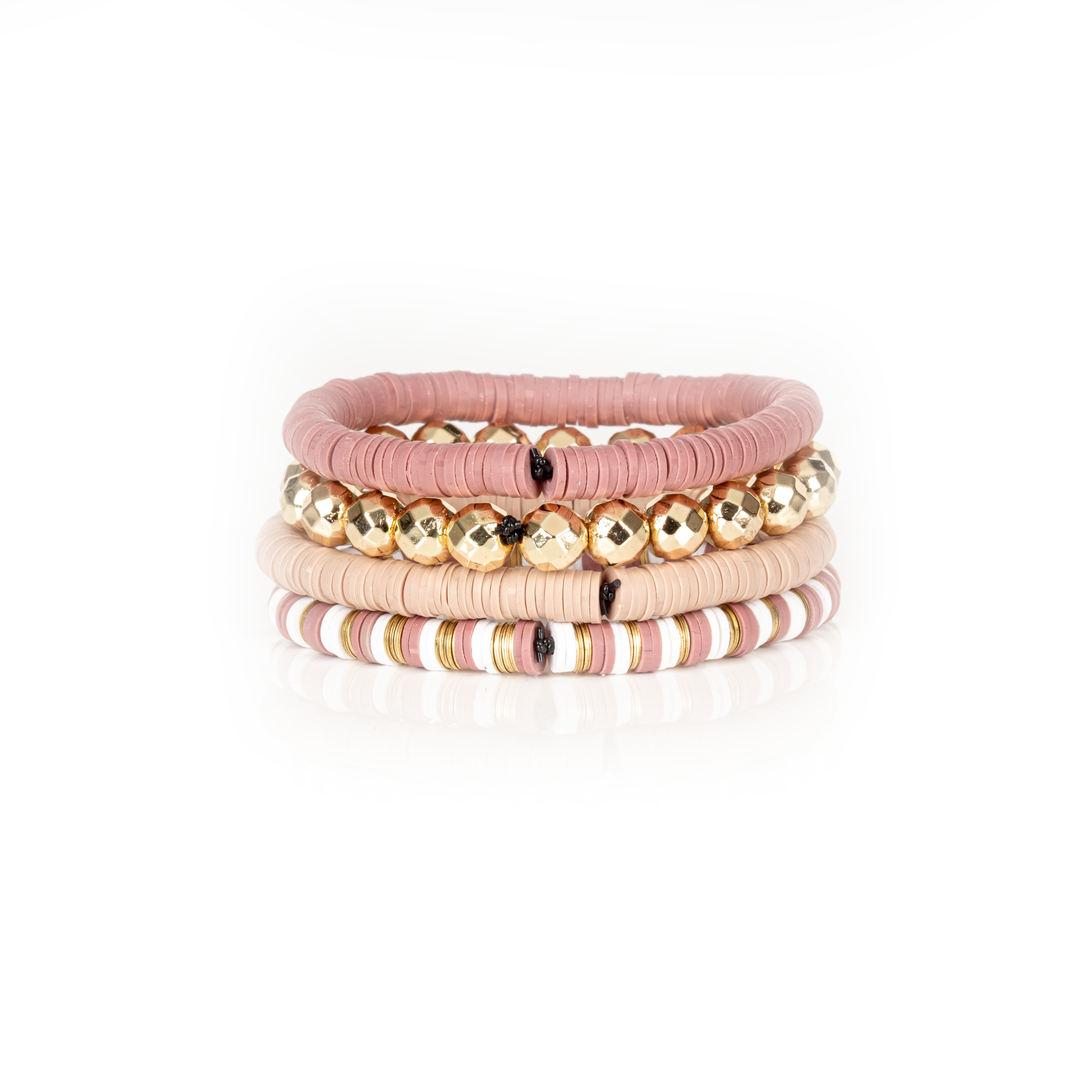 Celestial Muse Blush & Gold Bracelet Set
