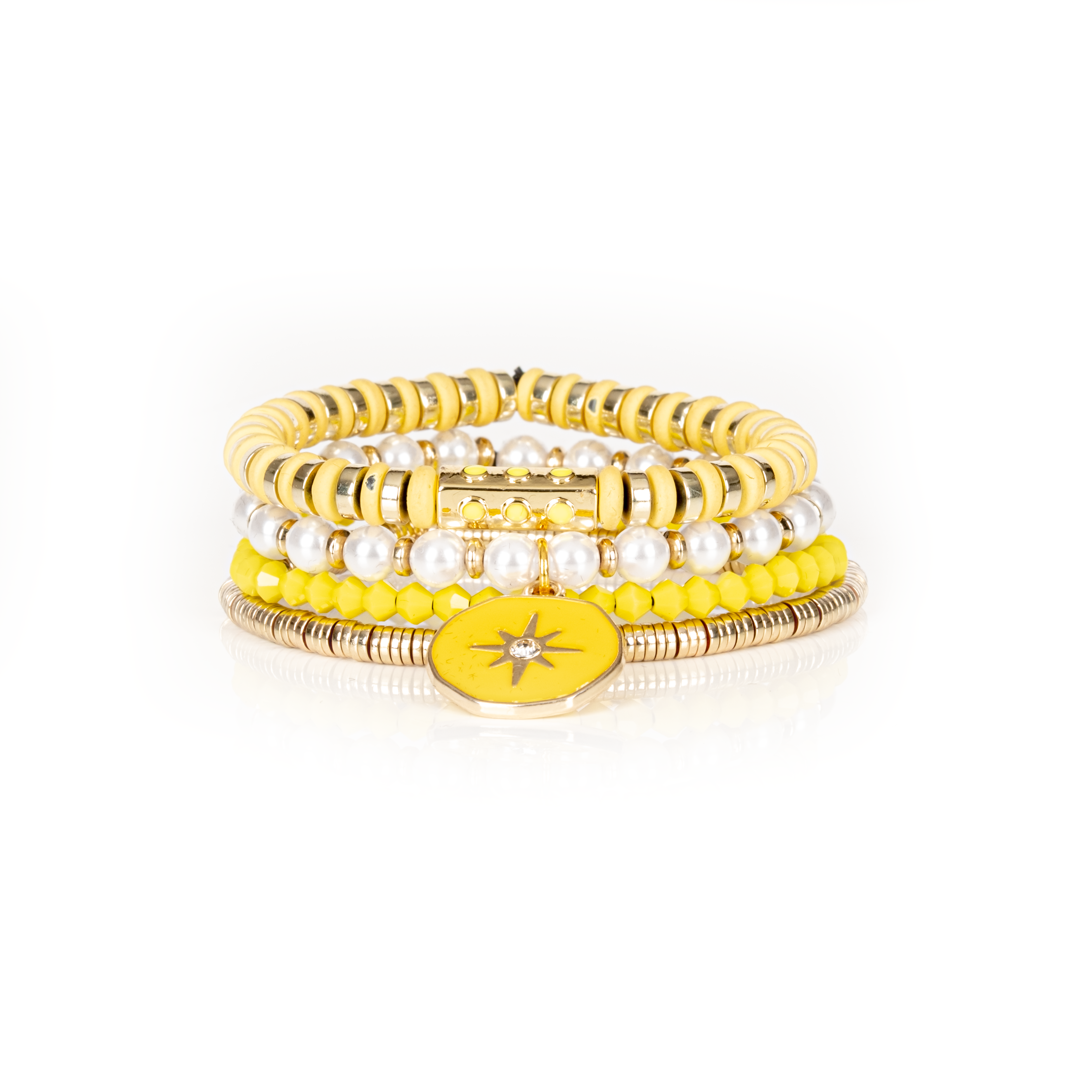 Solar Muse Golden Light Bracelet Set