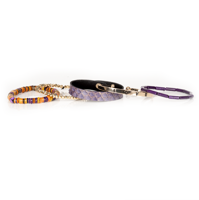 True Love Amethyst Python Bracelet Set