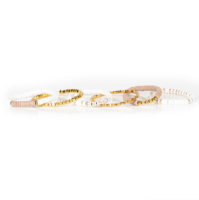 Layered Bead Stack Bracelet Amore Gold