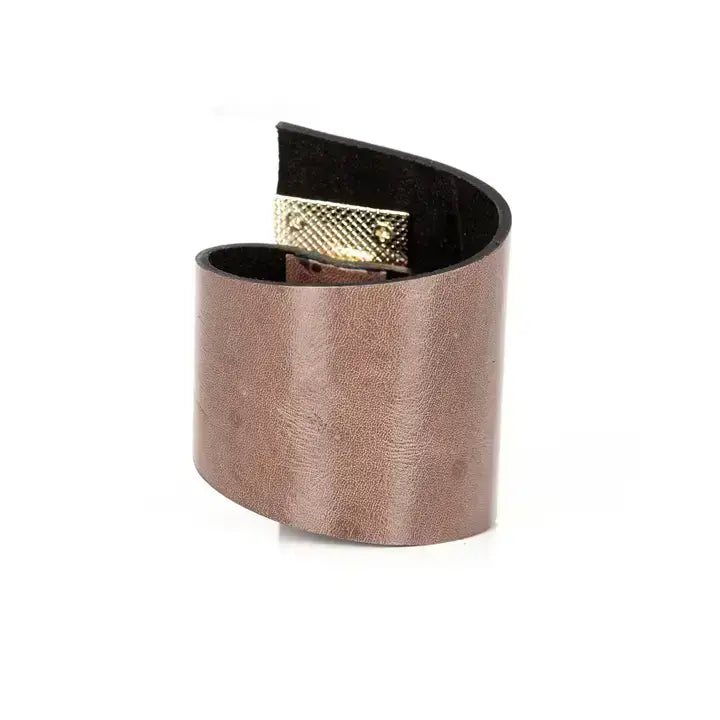 The Fortress Brown Leather & Gold Studded Statement