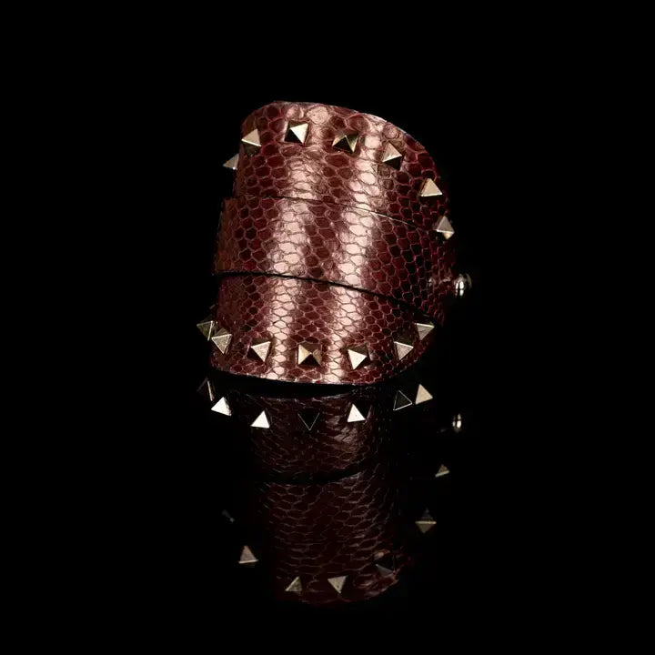 Serpent Rebel Cuff Metallic Python Leather Women’s Bracelet