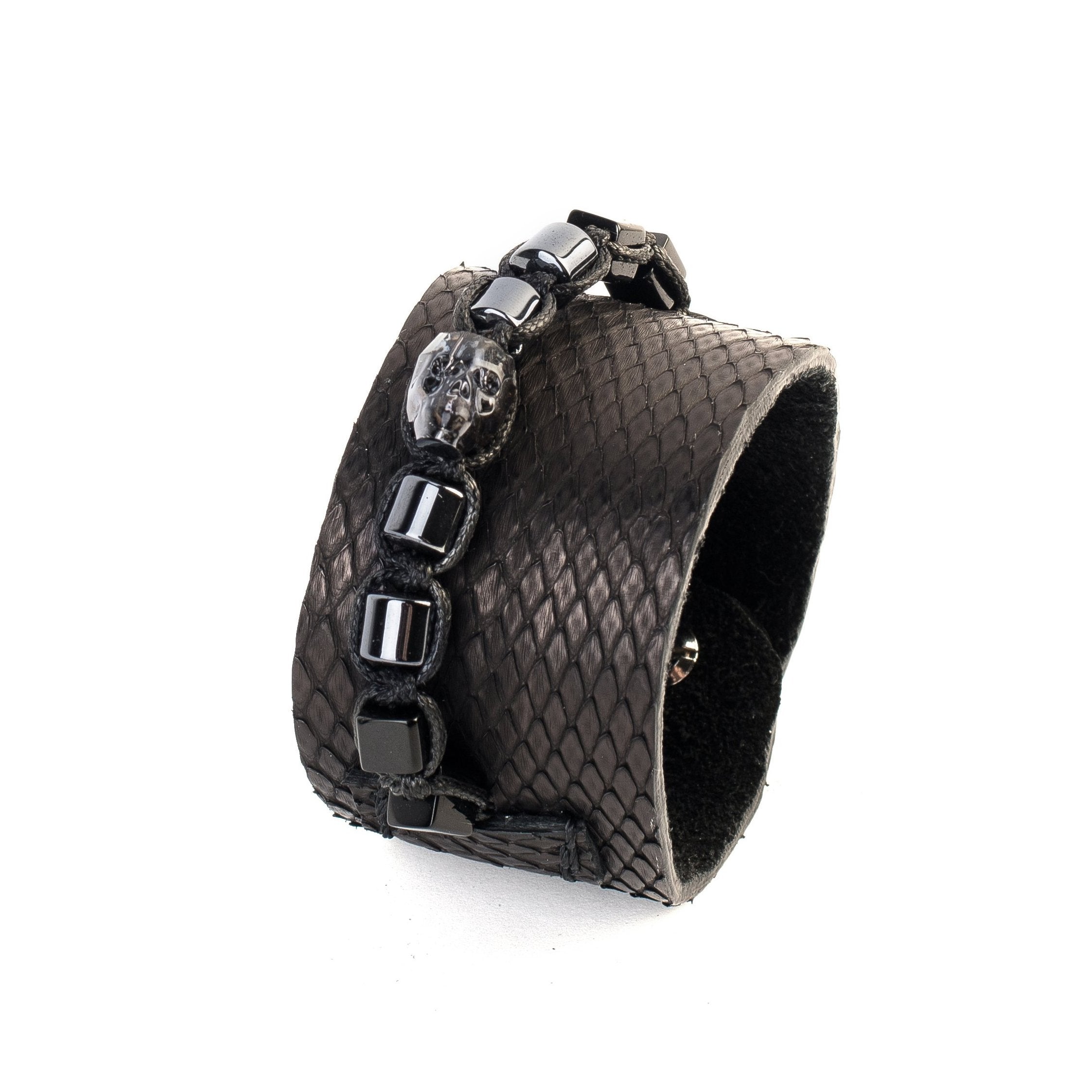 leather bracelet The amethyst belle