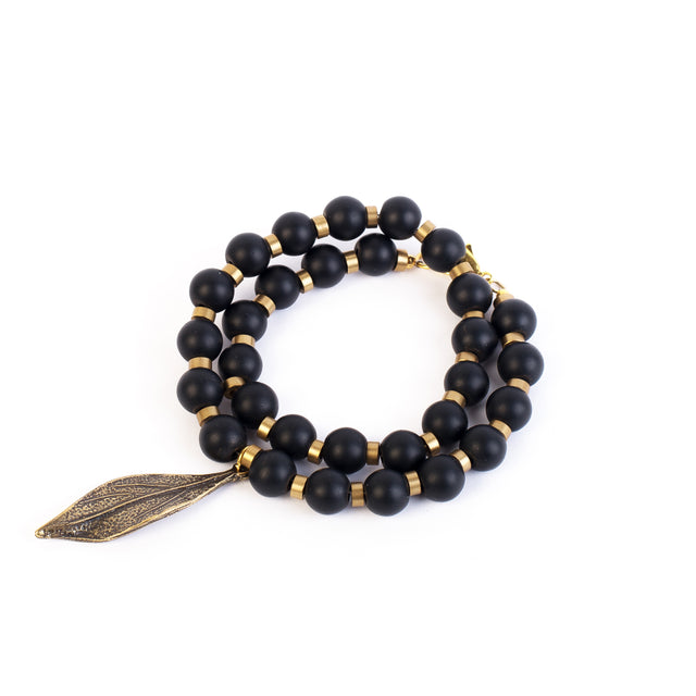 Beads bracelet The lonely leaf