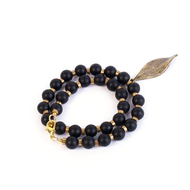 Beads bracelet The lonely leaf