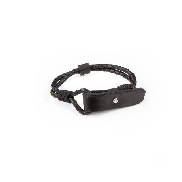 leather bracelet men The Serpent Crest