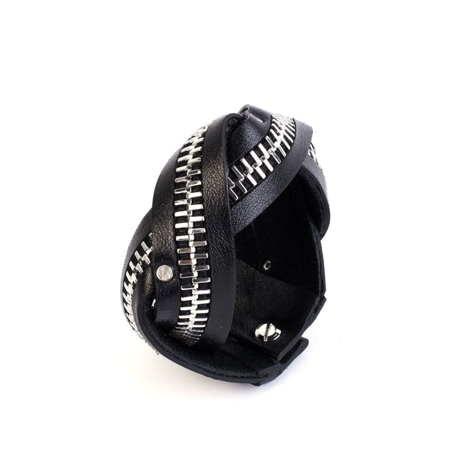 leather bracelet The hematite flame