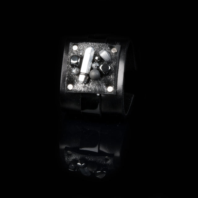 Leather bracelet new The Zircon Mind