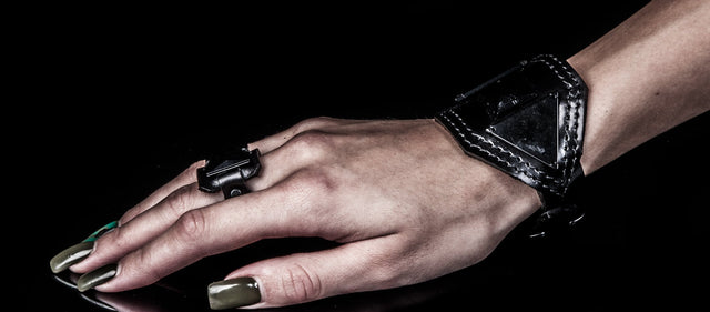 Leather bracelet new The Blushing Oculus
