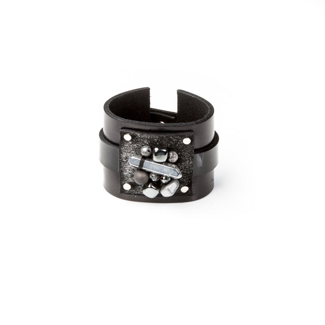 Leather bracelet new The Zircon Mind