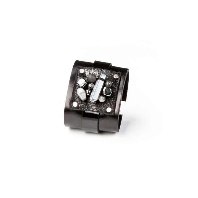 Leather bracelet new The Zircon Mind