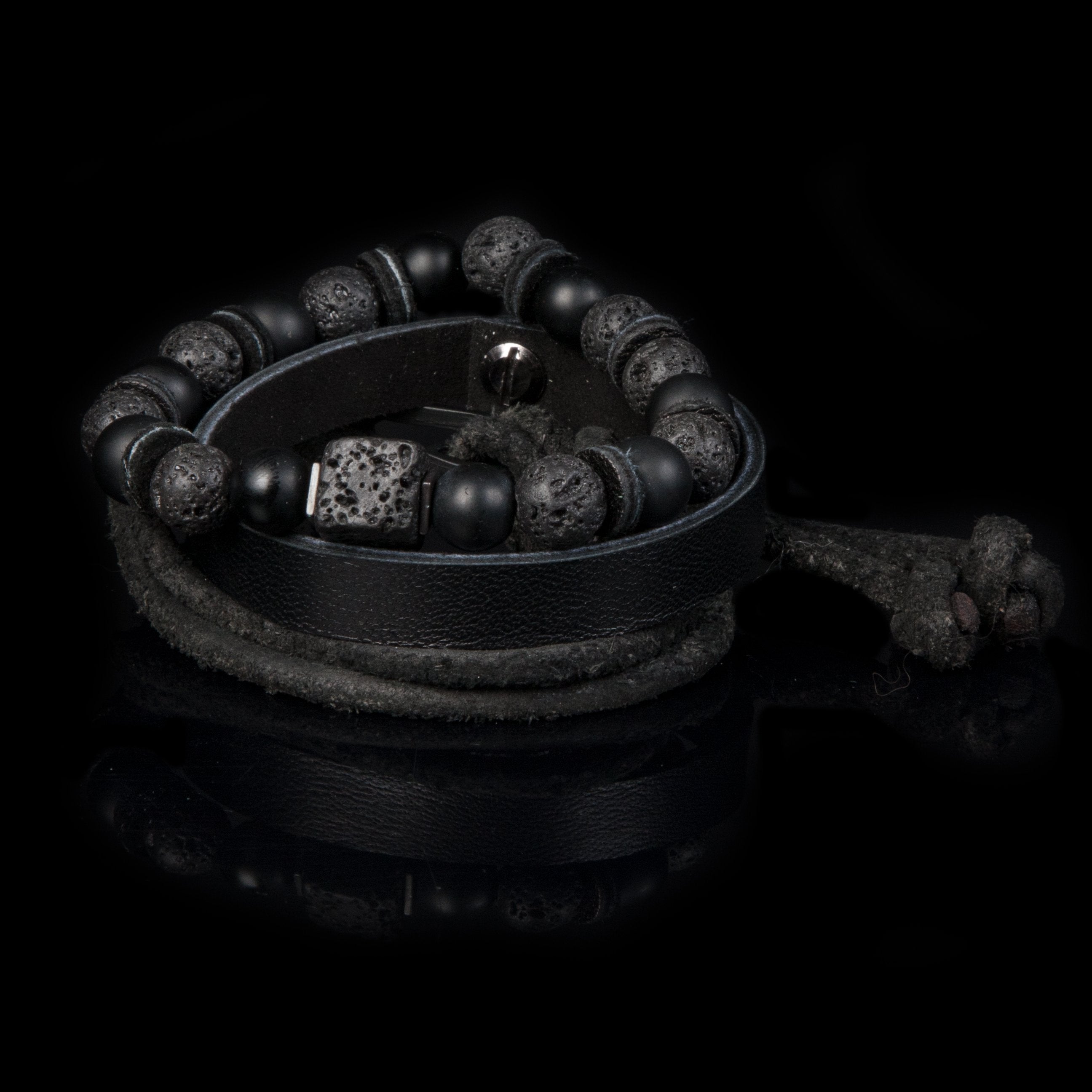 Bead bracelet men The Ruby Rock
