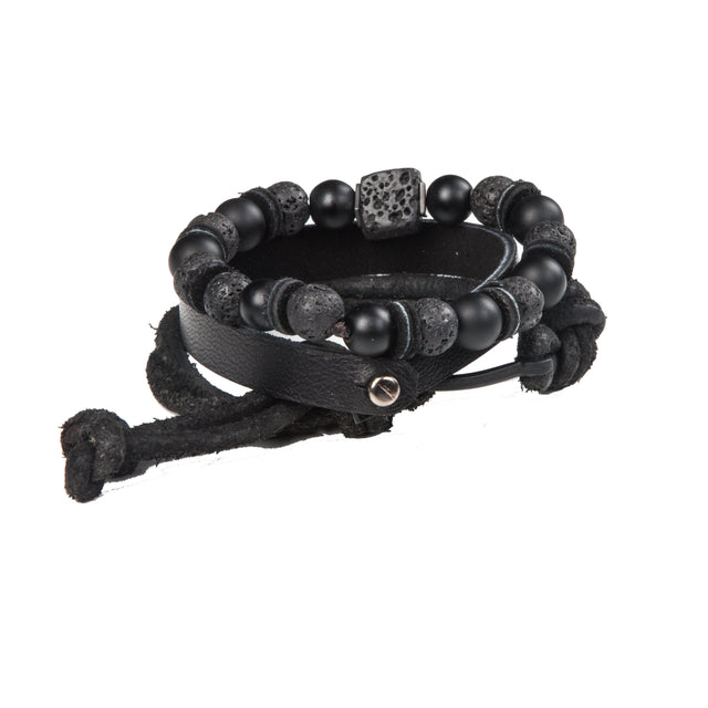 Bead bracelet men The Ruby Rock