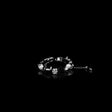 Handcrafted black faceted crystal bracelet with silver skull charm and metallic accents for women on white background