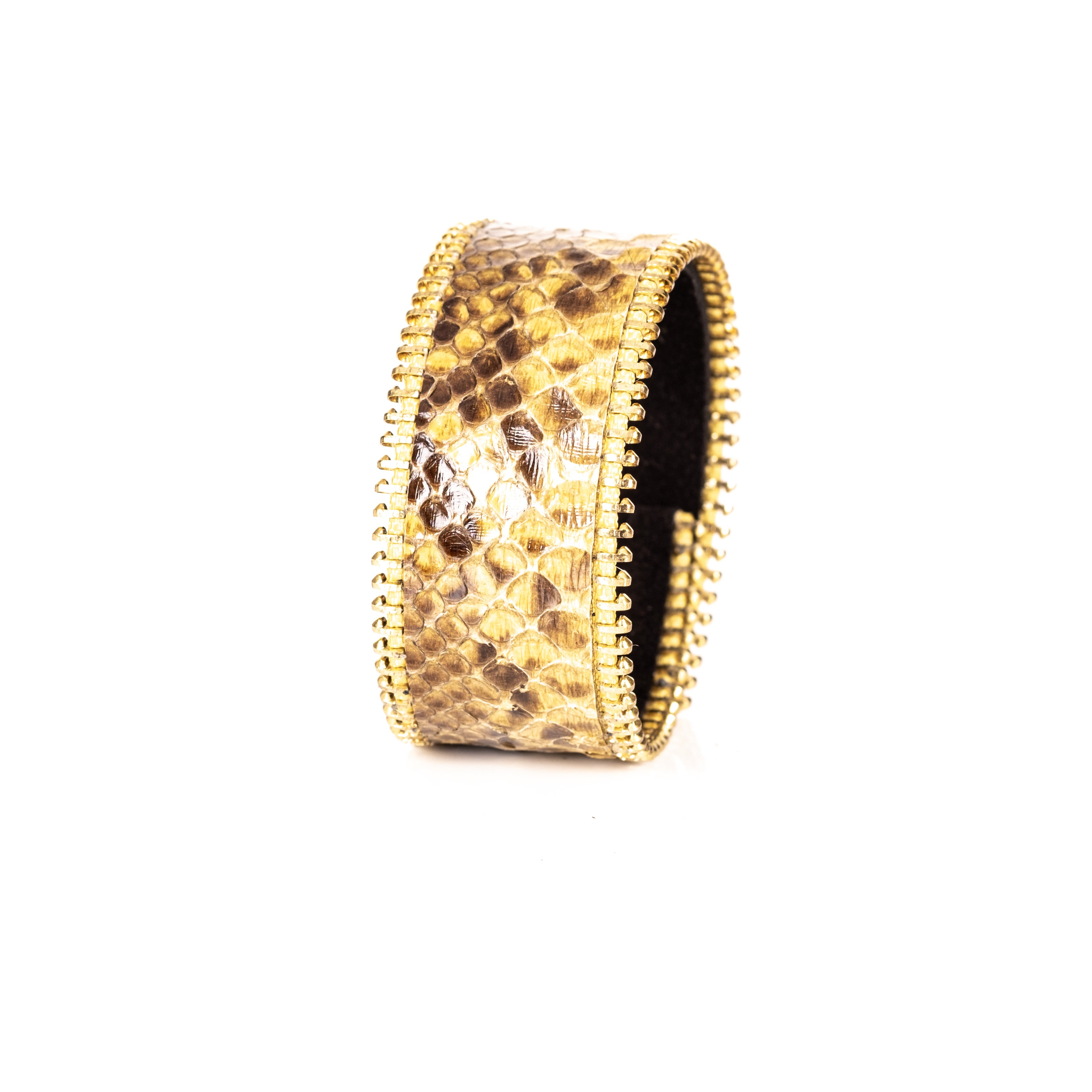 The Golden Python Luxe Leather Cuff