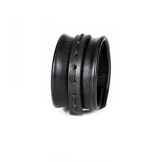 Men’s Black Padded Leather Cuff