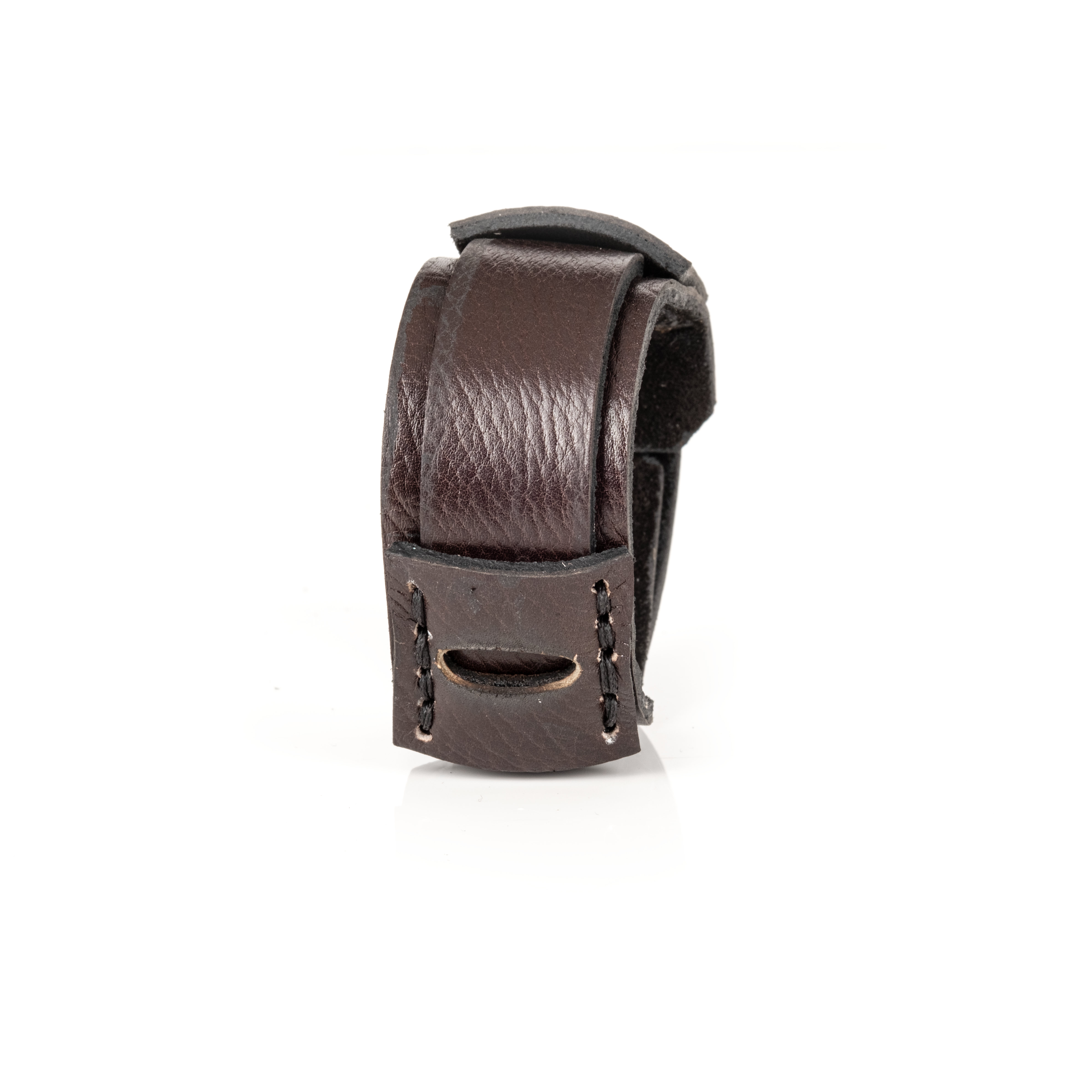 Nomad Leather Cuff Handcrafted Dark Brown Men’s Bracelet
