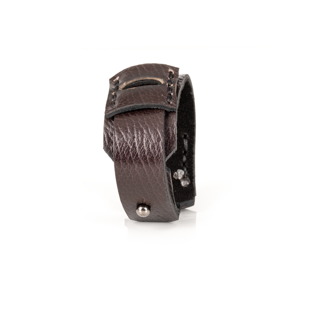 Nomad Leather Cuff Handcrafted Dark Brown Men’s Bracelet