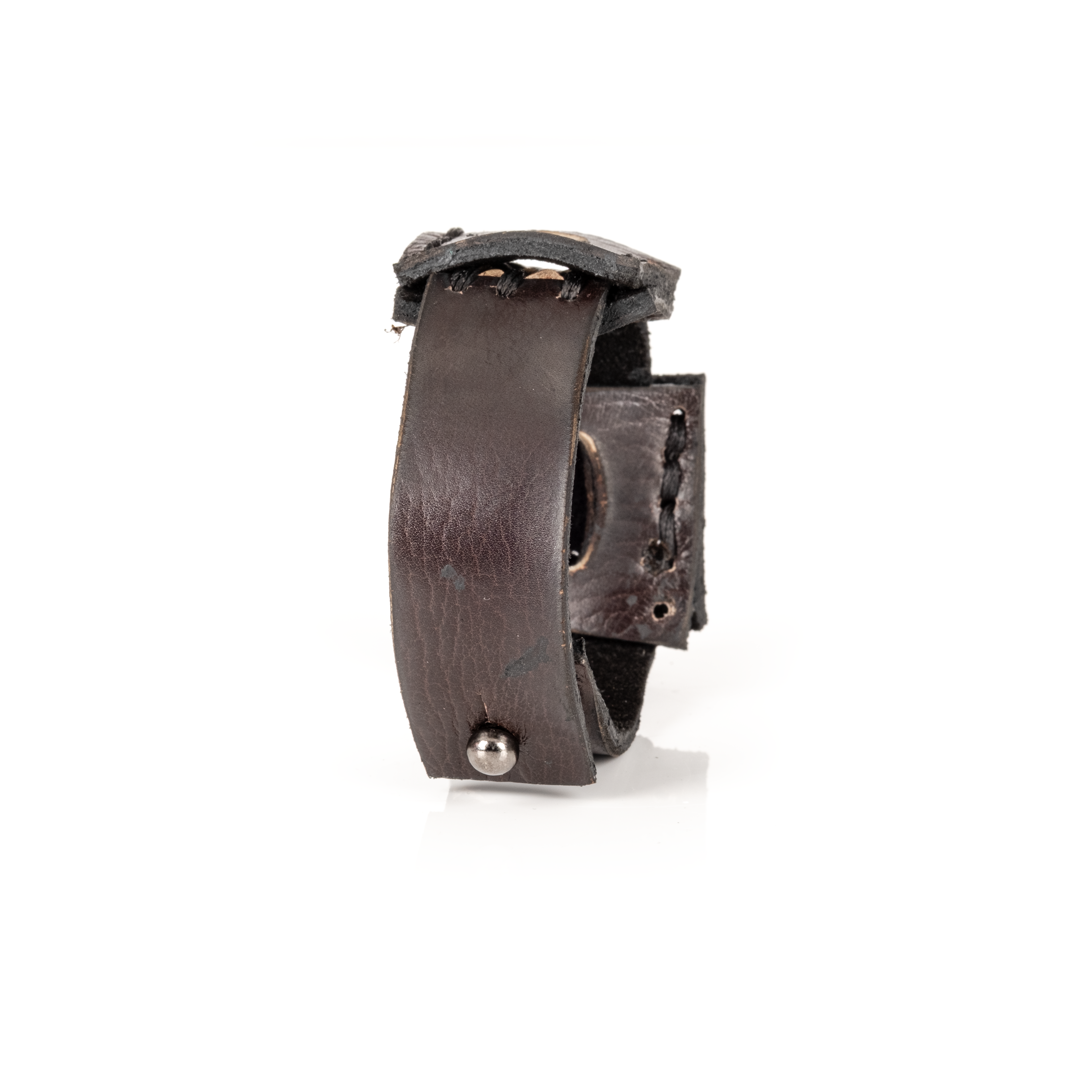 Vanguard Leather Cuff Handcrafted Dark Brown Men’s Bracelet