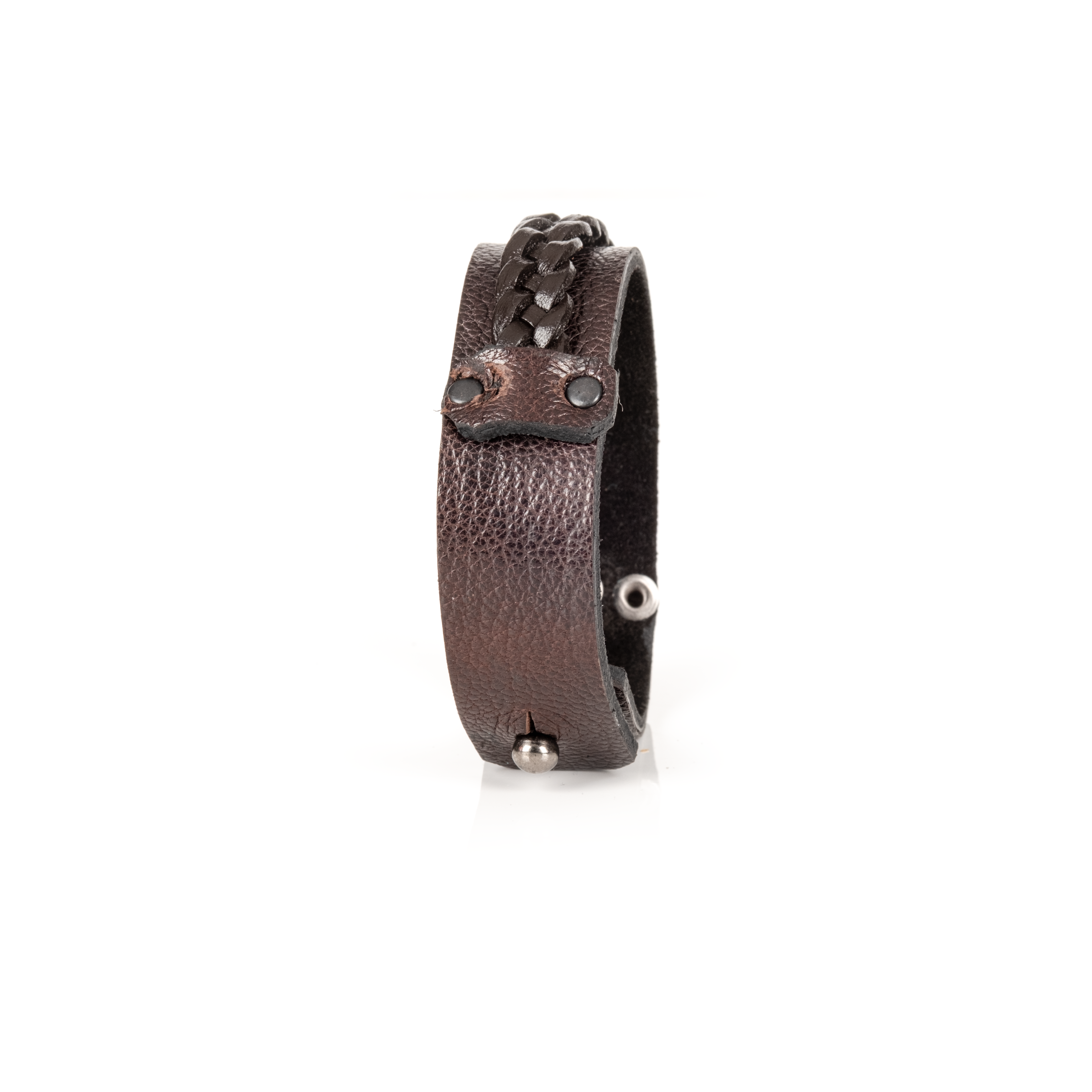 Braided Heritage Leather Cuff Handcrafted Men’s Bracelet