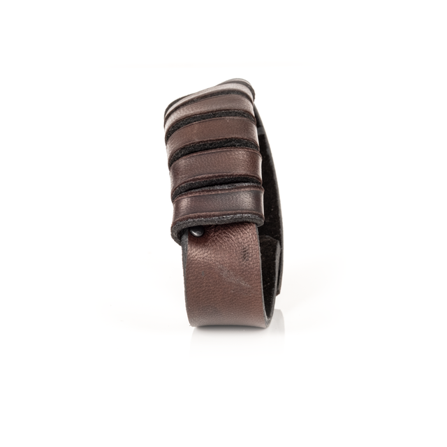 The Vanguard Leather Cuff Handcrafted Men’s Bracelet
