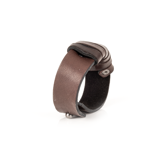The Vanguard Leather Cuff Handcrafted Men’s Bracelet