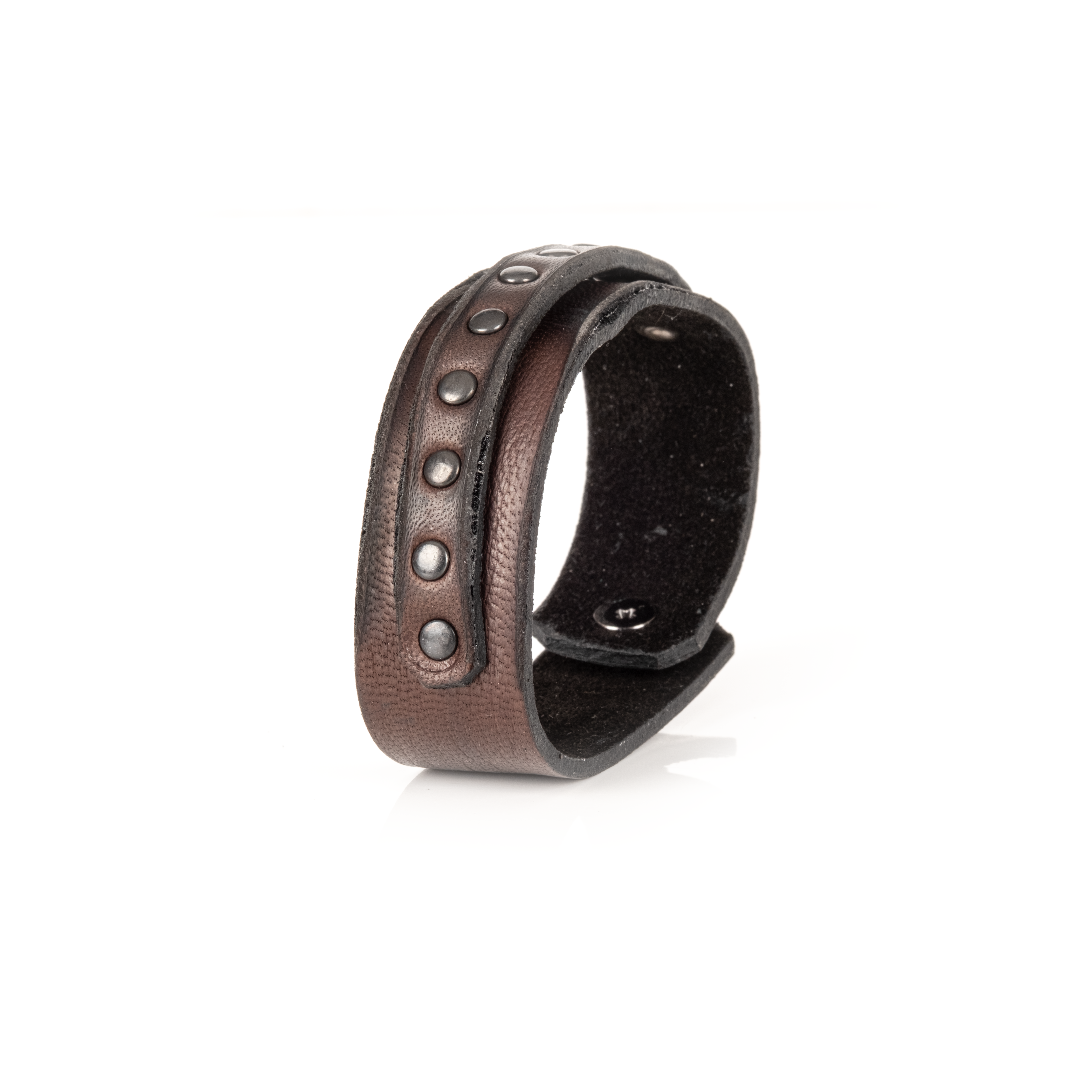 The Rebel Stud Leather Cuff Handcrafted Men’s Bracelet