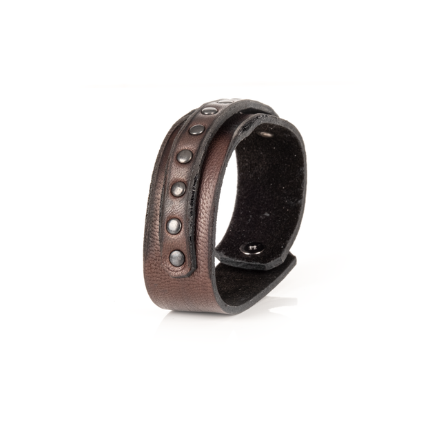 The Rebel Stud Leather Cuff Handcrafted Men’s Bracelet