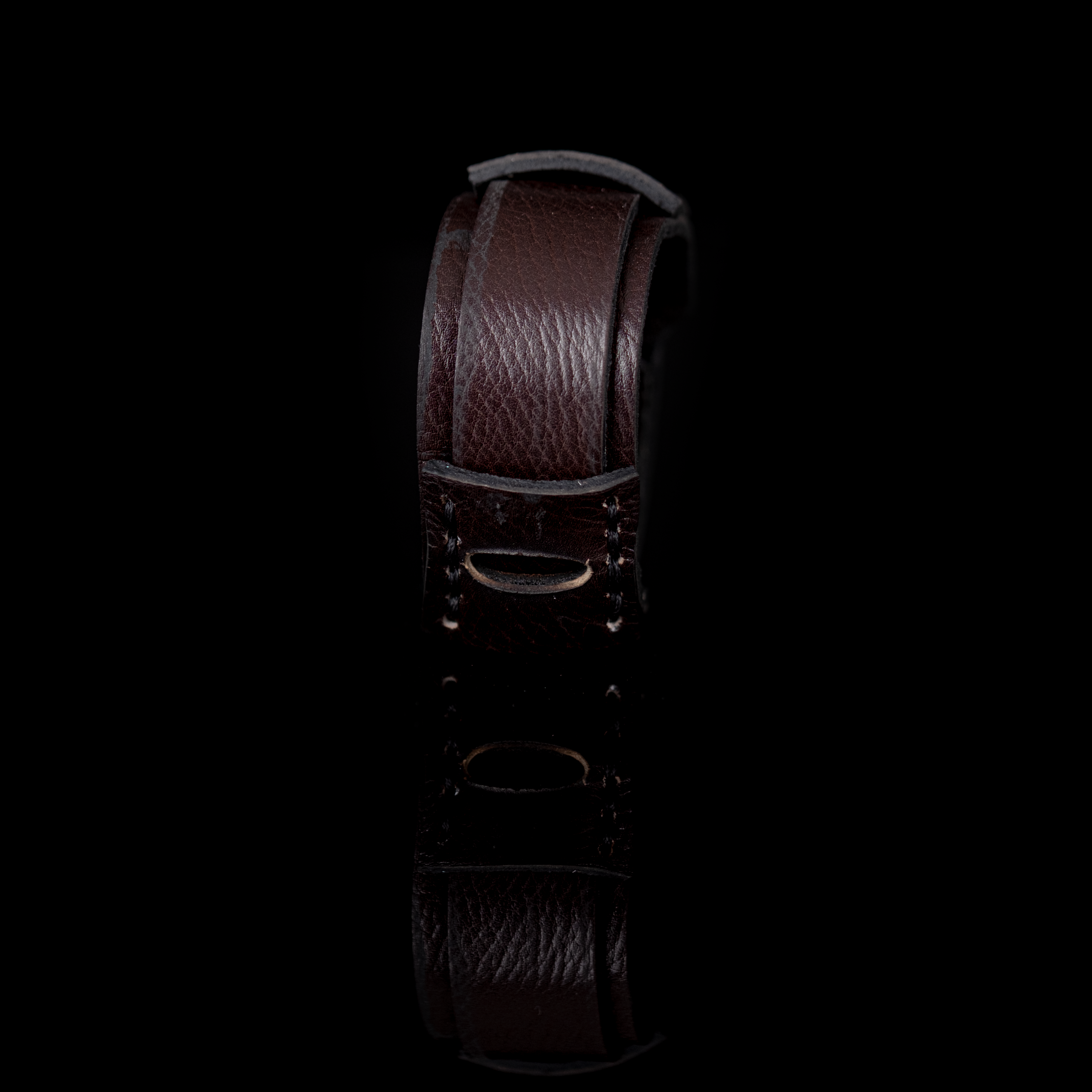 Nomad Leather Cuff Handcrafted Dark Brown Men’s Bracelet