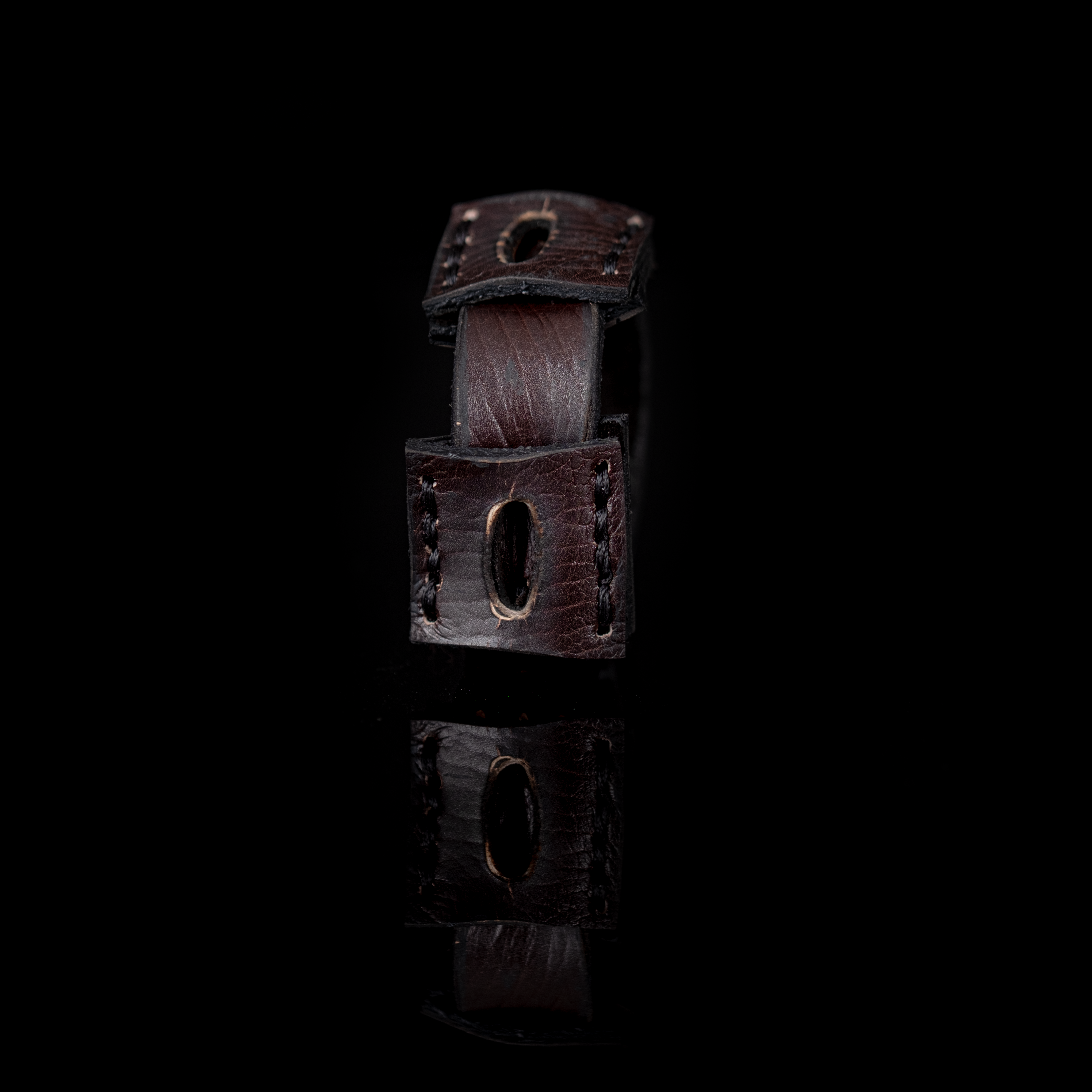 Vanguard Leather Cuff Handcrafted Dark Brown Men’s Bracelet