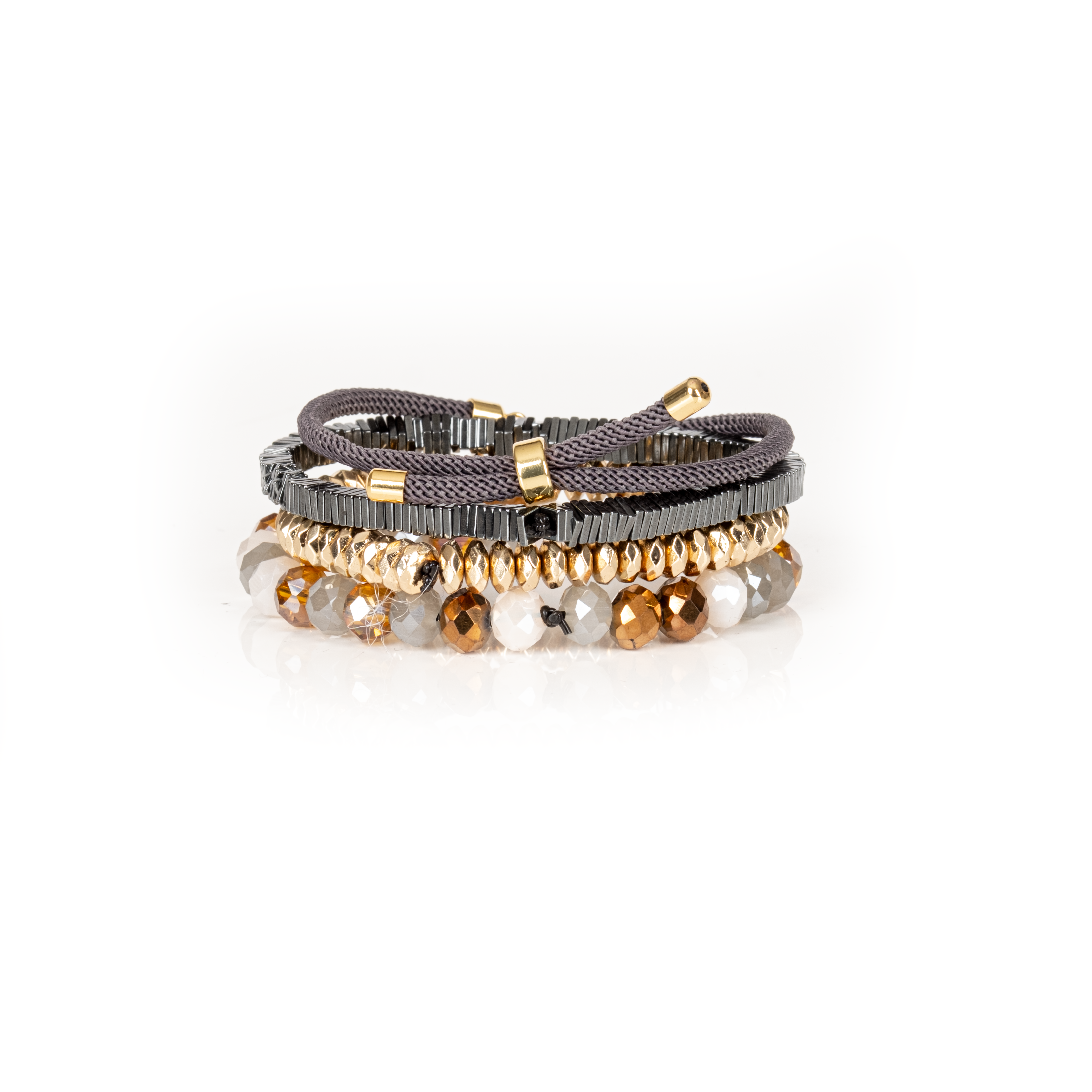 The Golden Tide Starfish Charm Layered Bracelet Set