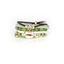The Whisper Charm Green & Ivory Layered Bracelet Set