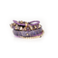 Violet Bloom Amethyst & Gold Bracelet Set
