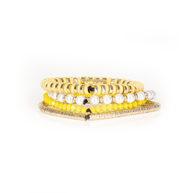 Solar Muse Golden Light Bracelet Set
