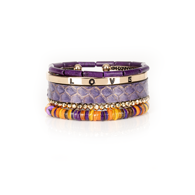 True Love Amethyst Python Bracelet Set